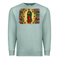 Seafoam serape our lady of guadalupe Premium Sweatshirt - JahusDesignShop