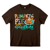 Chocolate Brown Pumpkin Pie Fixes Everything Heavy Core Tee - CowhideDigitalArt