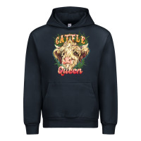 Navy cattle queen Urban Hoodie - NancyCooperArtShop