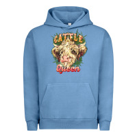 Pigment Pebble Blue cattle queen Urban Hoodie - NancyCooperArtShop