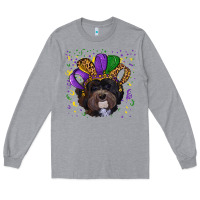 Heather Grey mardi gras hat havanese dog Long Sleeve Tee - RanaPortraitStore