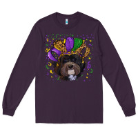 Plum mardi gras hat havanese dog Long Sleeve Tee - RanaPortraitStore