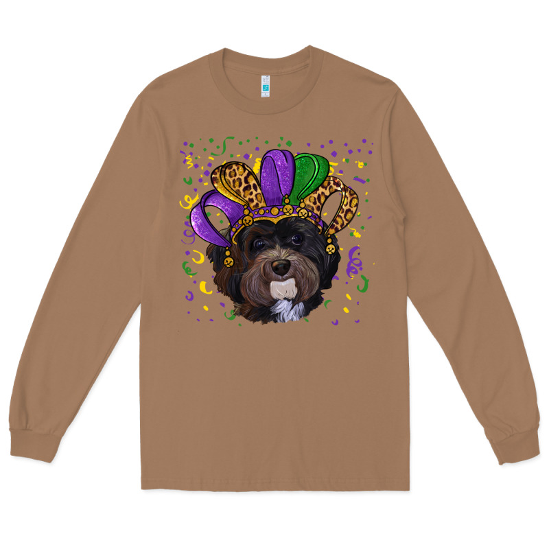 Mardi Gras Hat Havanese Dog Long Sleeve Tee by RanaPortraitStore | Teevron