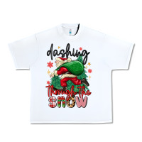 White dashing through the snow Urban Heavy Tee - MaliasSmallBusiness