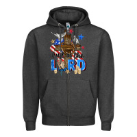 Charcoal Heather trust in the lord Zipper Hoodie - Zillion Design Studio