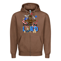 Chestnut trust in the lord Zipper Hoodie - Zillion Design Studio
