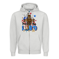 Dove Grey trust in the lord Zipper Hoodie - Zillion Design Studio
