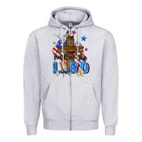 Heather Grey trust in the lord Zipper Hoodie - Zillion Design Studio