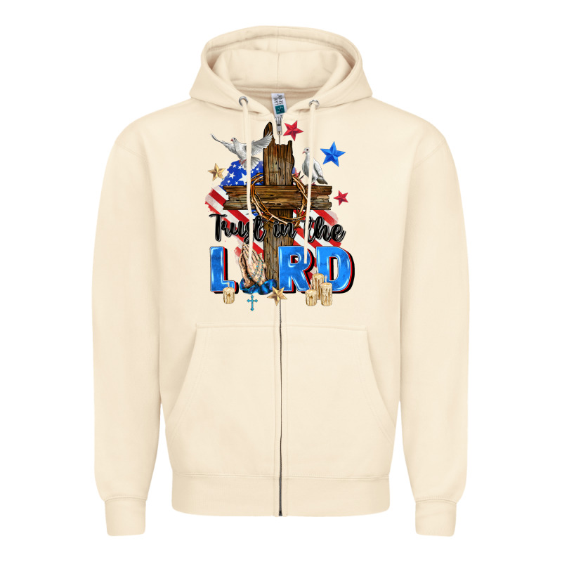 Trust In The Lord Zipper Hoodie by Zillion Design Studio | Teevron