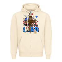 Sandshell trust in the lord Zipper Hoodie - Zillion Design Studio