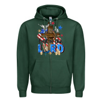 Sports Green trust in the lord Zipper Hoodie - Zillion Design Studio