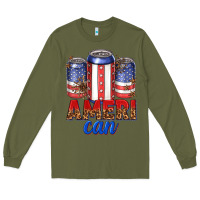 Army Green Ameri can Long Sleeve Tee - texasbilliewilder