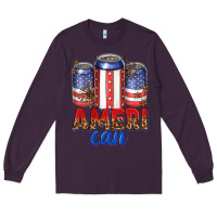 Plum Ameri can Long Sleeve Tee - texasbilliewilder
