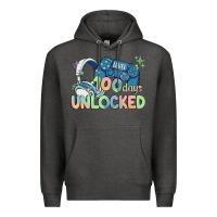 Charcoal Heather level 100 days unlocked Premium Hoodie - MaliasSmallBusiness