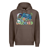 Coffee level 100 days unlocked Premium Hoodie - MaliasSmallBusiness