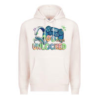 Pale Pink level 100 days unlocked Premium Hoodie - MaliasSmallBusiness