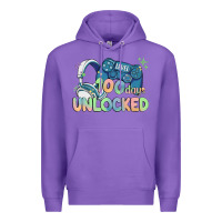 Purple level 100 days unlocked Premium Hoodie - MaliasSmallBusiness