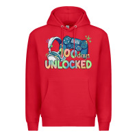 Red level 100 days unlocked Premium Hoodie - MaliasSmallBusiness
