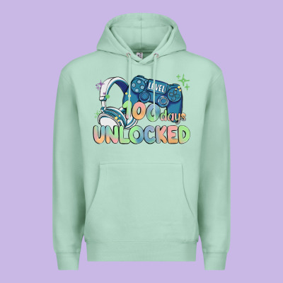 Level 100 Days Unlocked Premium Hoodie Designed By Maliassmallbusiness