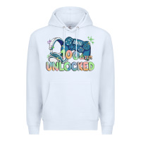 White level 100 days unlocked Premium Hoodie - MaliasSmallBusiness