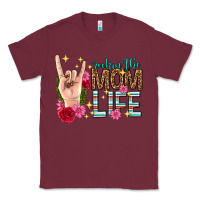 Burgundy rockin the mom life mothers day Classic Tee - texasbilliewilder