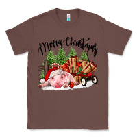 Chestnut merry christmas pig Classic Tee - FaDigitalArtStudio