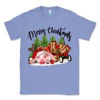 Colony Blue merry christmas pig Classic Tee - FaDigitalArtStudio
