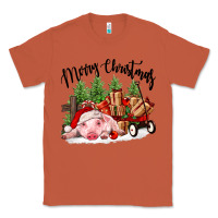Copper merry christmas pig Classic Tee - FaDigitalArtStudio