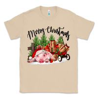 Mushroom merry christmas pig Classic Tee - FaDigitalArtStudio