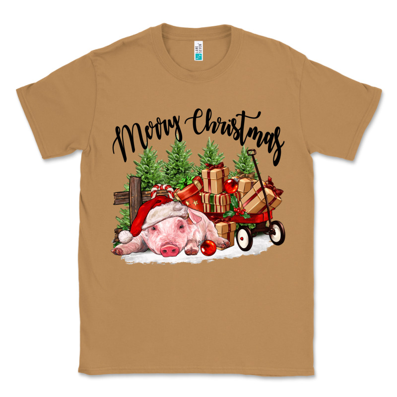 Merry Christmas Pig Classic Tee by FaDigitalArtStudio | Teevron