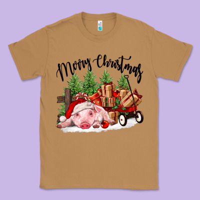 Merry Christmas Pig Classic Tee Designed By Fadigitalartstudio