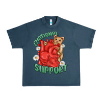 Midnight Navy emotional support Urban Heavy Tee - MaliasSmallBusiness