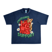 Navy emotional support Urban Heavy Tee - MaliasSmallBusiness