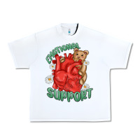 White emotional support Urban Heavy Tee - MaliasSmallBusiness