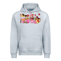 Heather Grey boss lady coffee cups Urban Hoodie - NancyCooperArtShop