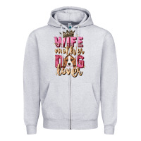 Heather Grey wife mother dog lover Zipper Hoodie - Zillion Design Studio