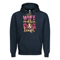 Navy wife mother dog lover Zipper Hoodie - Zillion Design Studio