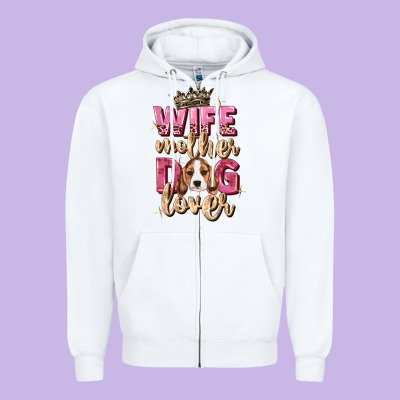 Wife Mother Dog Lover Zipper Hoodie Designed By Zillion Design Studio