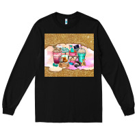 Black small business coffee cups Long Sleeve Tee - Zillion Design Studio