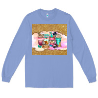 Colony Blue small business coffee cups Long Sleeve Tee - Zillion Design Studio
