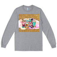 Heather Grey small business coffee cups Long Sleeve Tee - Zillion Design Studio