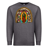 Charcoal Heather our lady of guadalupe rainbow Premium Sweatshirt - JahusDesignShop