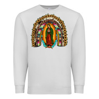 Dove Grey our lady of guadalupe rainbow Premium Sweatshirt - JahusDesignShop
