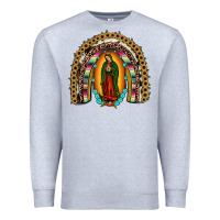 Heather Grey our lady of guadalupe rainbow Premium Sweatshirt - JahusDesignShop
