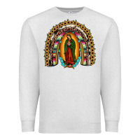 Oatmeal Heather our lady of guadalupe rainbow Premium Sweatshirt - JahusDesignShop
