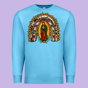 Our Lady Of Guadalupe Rainbow Premium Sweatshirt Designed By Jahusdesignshop