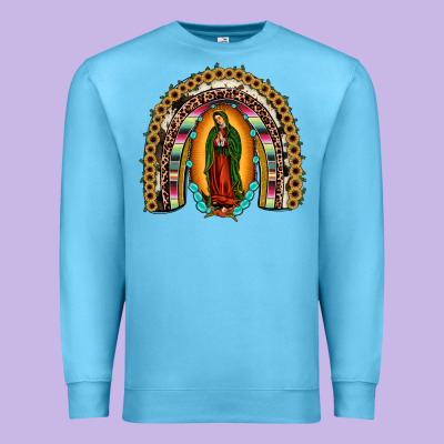 Our Lady Of Guadalupe Rainbow Premium Sweatshirt Designed By Jahusdesignshop