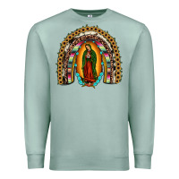 Seafoam our lady of guadalupe rainbow Premium Sweatshirt - JahusDesignShop