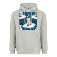 Moon Dust christmas penguin and heart seamless pattern Heavyweight Hoodie - BundleAndBundleShop