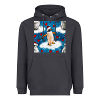 Smoke christmas penguin and heart seamless pattern Heavyweight Hoodie - BundleAndBundleShop
